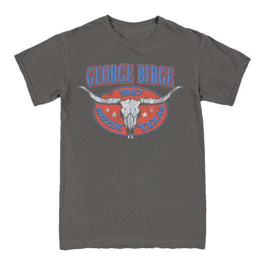 Longhorn American graphic on a grey tee